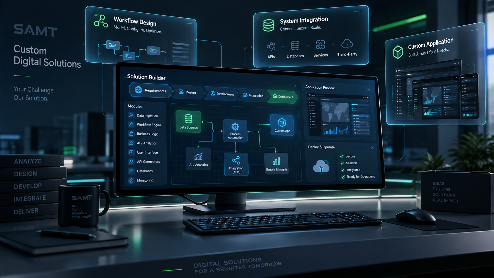 Custom Digital Solutions product marketing visual