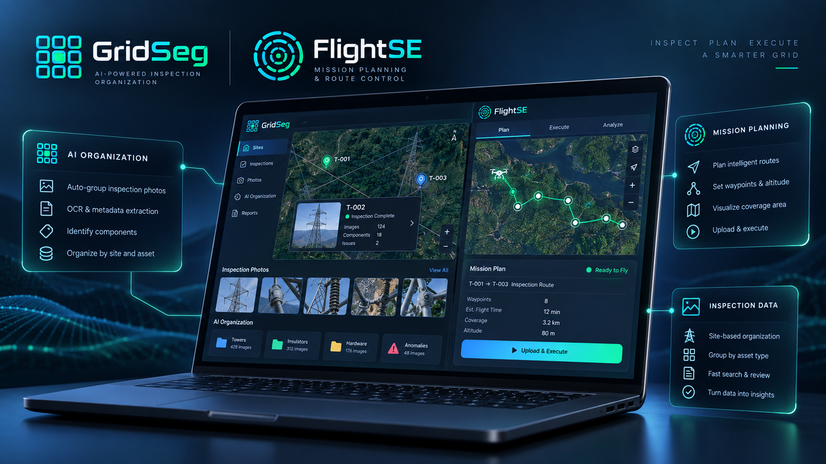 GridSeg / FlightSE product marketing visual