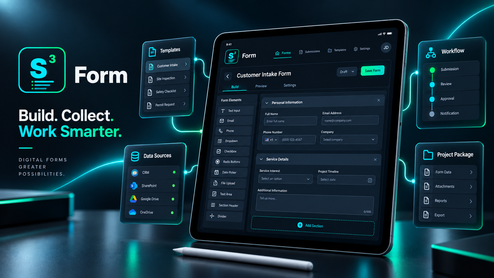 S³ Form product marketing visual